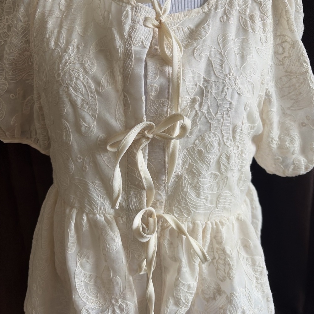 Elegant Cream Lace Blouse